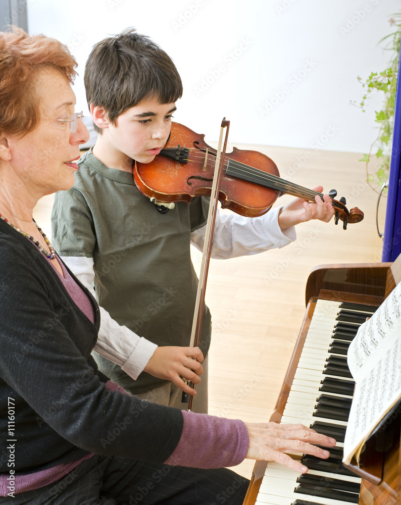 Wall mural violin lesson