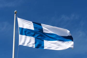 Foto auf Acrylglas Skandinavien Bandiera Finlandia