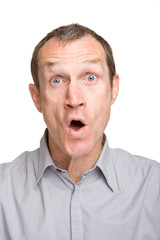 Visage et expression d'un homme