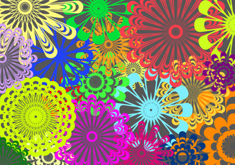 Fototapeta na wymiar Multicoloured patterns
