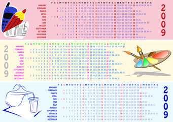 Calendars of a bookmark