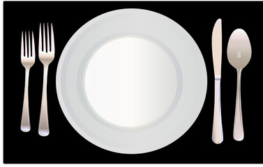 Place Setting Vector Illustration