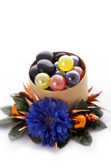 Box with colored beads