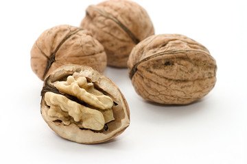 Nuts isolated on a white background