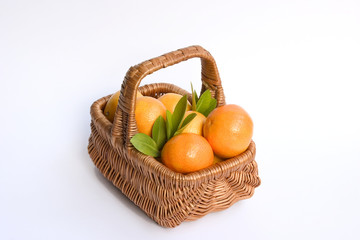 Basket with clementines