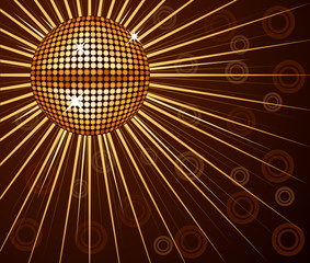 Shiny vector disco ball