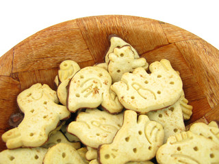 Cookies animals with chocolate