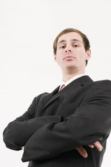 junger Mann als big boss