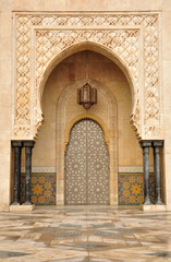 Naklejka premium Szczegóły meczetu Hassana II w Casablance, Maroko