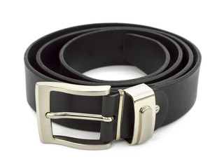 Black leather belt