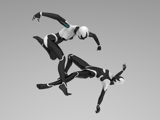 cyborg females fighting