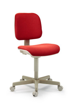 chaise rouge de bureau