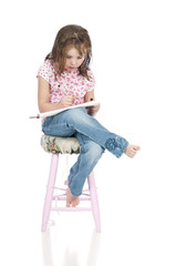 Little girl drawing