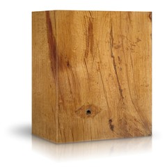 Caja de Madera sobre fondo blanco
