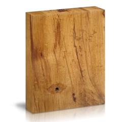 Caja de Madera sobre fondo blanco