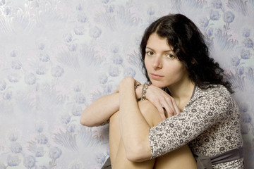 portrait of young thoughtful woman