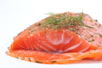 smoked salmon with dill