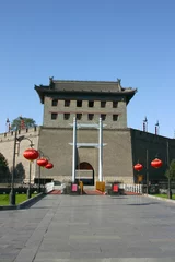 Fototapete Rund Stadtmauer von Xian - China © jeayesy
