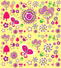 vector nature composition with design element