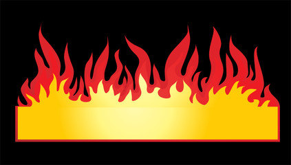 Fire-banner background. Abstract vector