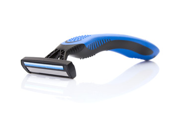 disposable shaving razor isolated on a white background