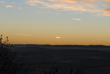 Obraz premium Himmel und Landschaft - Sonnenuntergang