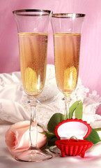 Champagne and roses