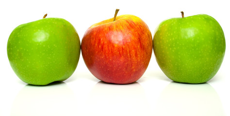 Red and green apples