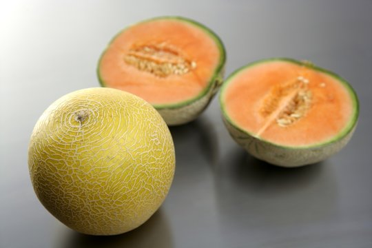 two Melon fruits