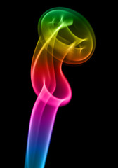 Obraz premium Multi-coloured smoke. Background.