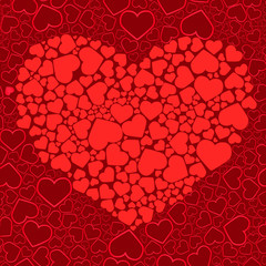 Valentine seamless background. Vector illustration