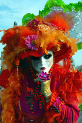 Venice carnival. Mask on the street
