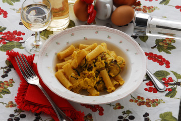 Tortiglioni alle zucchine - Primi piatti della cucina Toscana