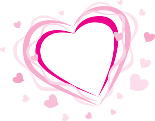 pink heart silhouette for valentine's day