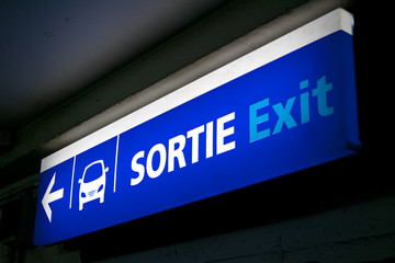 Sortie / Exit sign