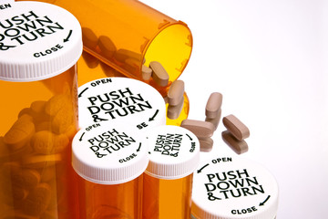 Pill Bottles with Pills