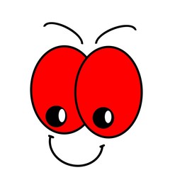 Smiling cartoon face