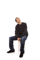 men looking up