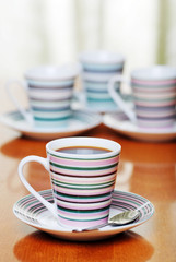 closeup espresso coffee