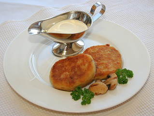 Pancakes and cream
