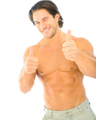 Male Caucasian Wink And Give Thumbs Up - 11224530
