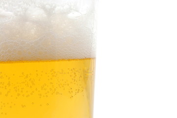 glass of beer isolated on white background
