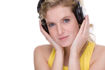 Naklejka premium Listen to the music