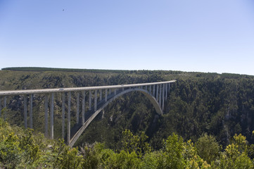 Bloukrans River bridge (216 m) highest bungee-jumping point in t