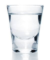 Glass with vodka
