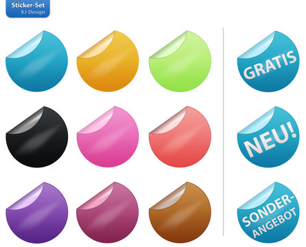 Sticker-Set - bunt
