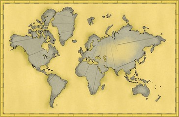 Viejo mapa del mundo