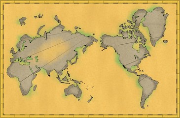 Viejo mapa del mundo