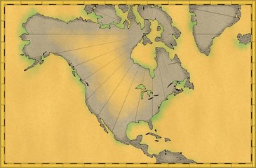 Viejo mapa de America