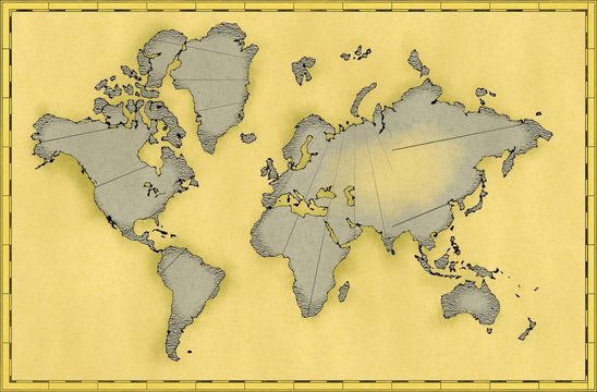 Fototapeta Viejo mapa del mundo